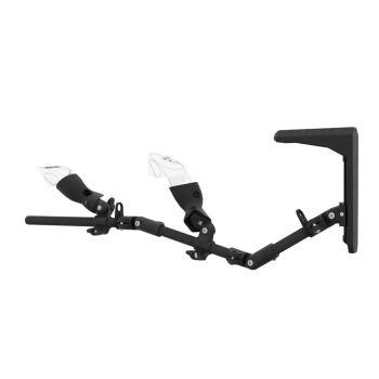 Left view of MagTube vr gunstock for Meta Quest 3 with Carbon Armature with Carbon MK2 Buttstock and Carbon cups