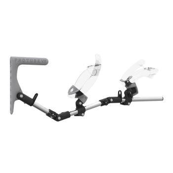 Right view of MagTube vr gunstock for Valve Index with Chrome Armature with Grey MK1 Buttstock and Grey PLA cups