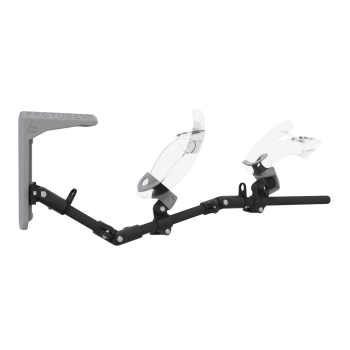 Right view of MagTube vr gunstock for Valve Index with Carbon Armature with Grey MK2 Buttstock and Grey PLA cups