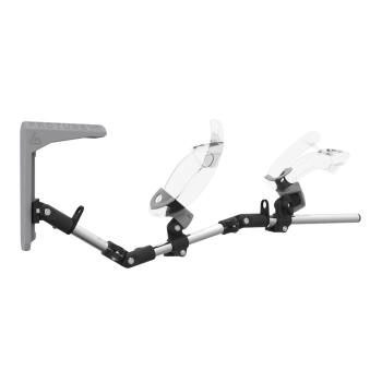 Right view of MagTube vr gunstock for Valve Index with Chrome Armature with Grey MK2 Buttstock and Grey PLA cups