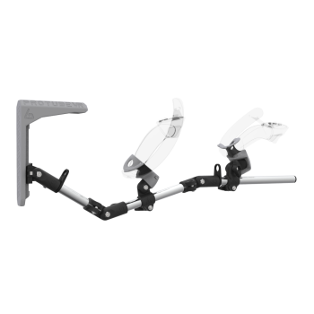 Right view of MagTube vr gunstock for Valve Index with Chrome Armature with Grey MK2 Buttstock and Grey PLA cups