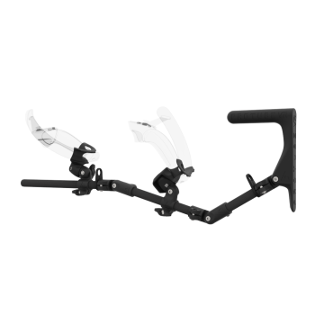 Left view of MagTube vr gunstock for Valve Index with Carbon Armature with Carbon MK1 Buttstock and Carbon cups