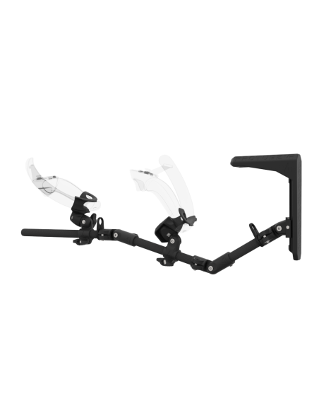 Left view of MagTube vr gunstock for Valve Index with Carbon Armature with Carbon MK2 Buttstock and Carbon cups