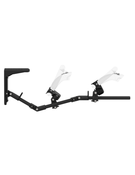 Side view of MagTube vr gunstock for Valve Index with Carbon Armature with Carbon MK2 Buttstock and Carbon cups