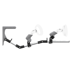 Side view of MagTube vr gunstock for WMR with Chrome Armature with Grey MK1 Buttstock and Grey PLA cups