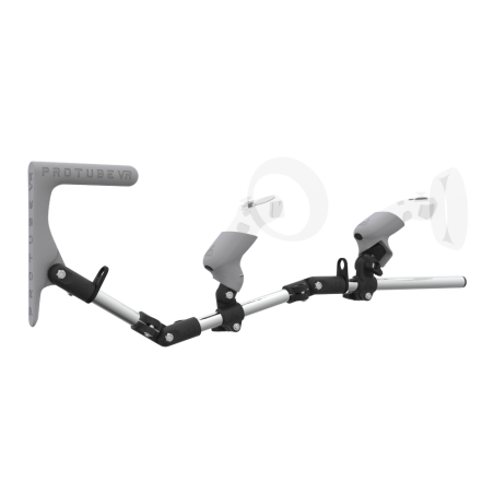 Right view of MagTube vr gunstock for WMR with Chrome Armature with Grey MK1 Buttstock and Grey PLA cups