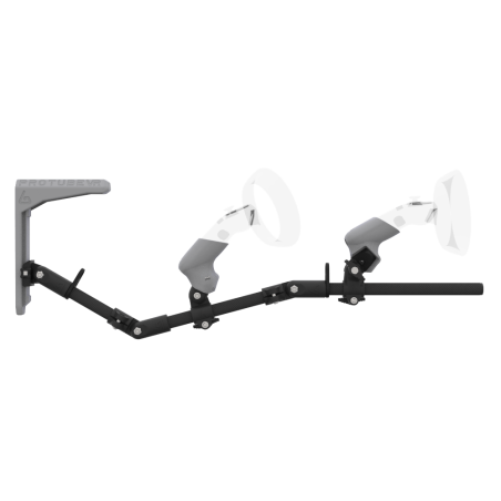 Side view of MagTube vr gunstock for WMR with Carbon Armature with Grey MK2 Buttstock and Grey PLA cups