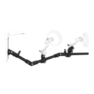 Right view of MagTube vr gunstock for WMR with Carbon Armature with White MK2 Buttstock and White PLA cups