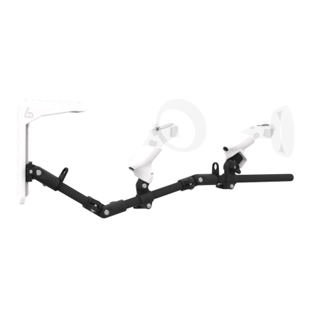 Right view of MagTube vr gunstock for WMR with Carbon Armature with White MK2 Buttstock and White PLA cups