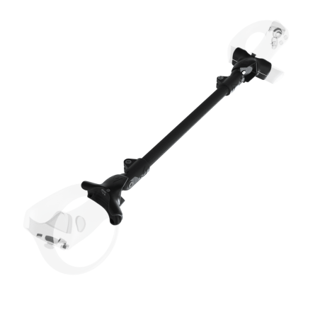 Left view of ProSaber lightsaber and paddle for Sony Playstation VR2 with Black Carbon Armature and Black Carbon cups
