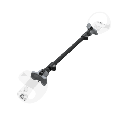 Right view of ProSaber lightsaber and paddle for Sony Playstation VR2 with Black Carbon Armature and Grey PLA cups