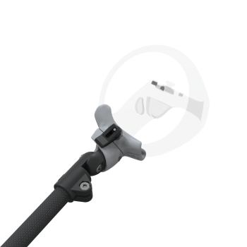 Zoom view of ProSaber lightsaber and paddle for Sony Playstation VR2 with Black Carbon Armature and Grey PLA cups