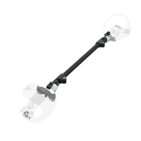 Right view of ProSaber lightsaber and paddle for Sony Playstation VR2 with Black Carbon Armature and White PLA cups