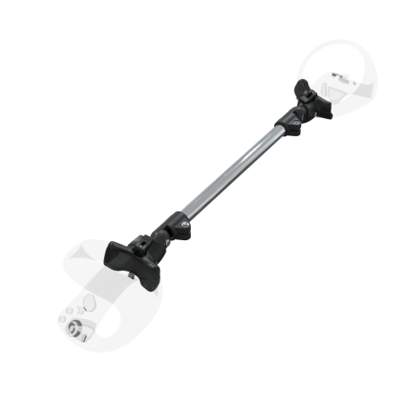 Right view of ProSaber lightsaber and paddle for Sony Playstation VR2 with Chrome Armature and Black Carbon cups