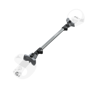 Right view of ProSaber lightsaber and paddle for Sony Playstation VR2 with Chrome Armature and Grey PLA cups