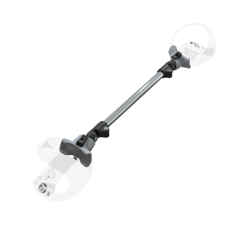 Right view of ProSaber lightsaber and paddle for Sony Playstation VR2 with Chrome Armature and Grey PLA cups