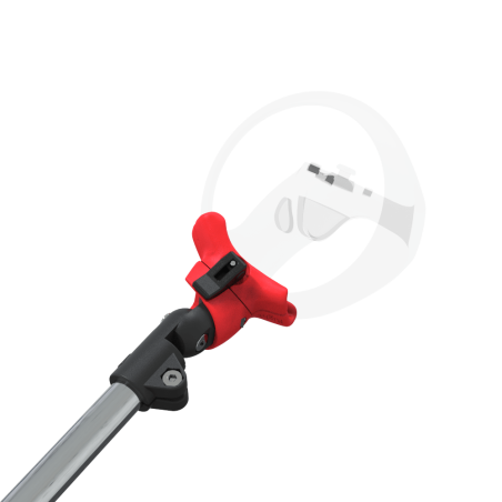 Zoom view of ProSaber lightsaber and paddle for Sony Playstation VR2 with Chrome Armature and Red PLA cups