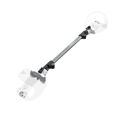 Right view of ProSaber lightsaber and paddle for Sony Playstation VR2 with Chrome Armature and White PLA cups