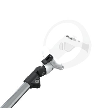 Zoom view of ProSaber lightsaber and paddle for Sony Playstation VR2 with Chrome Armature and White PLA cups