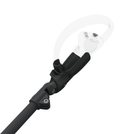 Zoom view of ProSaber lightsaber and paddle for Pico 4 with Black Carbon Armature and Black Carbon cups