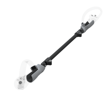 Right view of ProSaber lightsaber and paddle for Pico 4 with Black Carbon Armature and Grey PLA cups