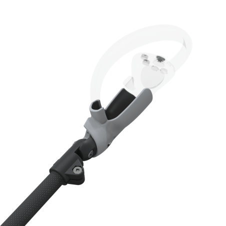 Zoom view of ProSaber lightsaber and paddle for Pico 4 with Black Carbon Armature and Grey PLA cups