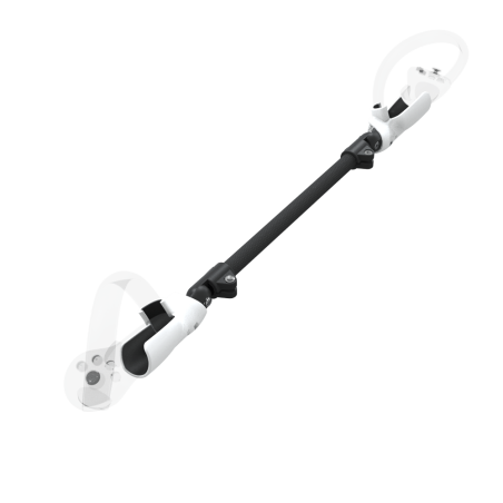 Right view of ProSaber lightsaber and paddle for Pico 4 with Black Carbon Armature and White PLA cups