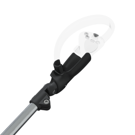 Zoom view of ProSaber lightsaber and paddle for Pico 4 with Chrome Armature and Black Carbon cups