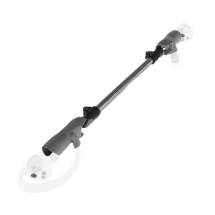 Left view of ProSaber lightsaber and paddle for Pico 4 with Chrome Armature and Grey PLA cups