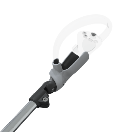 Zoom view of ProSaber lightsaber and paddle for Pico 4 with Chrome Armature and Grey PLA cups