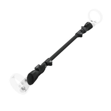 Right view of ProSaber lightsaber and paddle for Meta Quest 1 and Rift S with Black Carbon Armature and Black Carbon cups