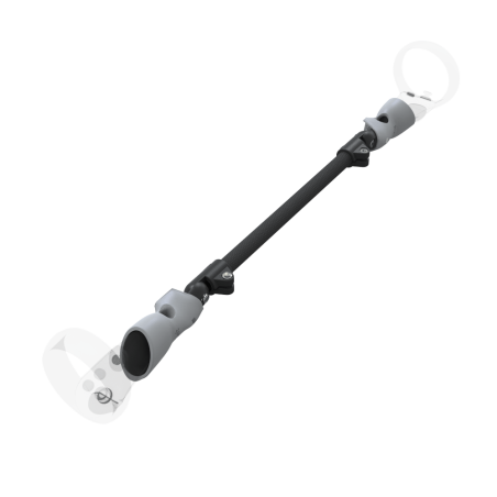 Right view of ProSaber lightsaber and paddle for Meta Quest 1 and Rift S with Black Carbon Armature and Grey PLA cups