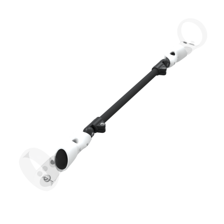 Right view of ProSaber lightsaber and paddle for Meta Quest 1 and Rift S with Black Carbon Armature and White PLA cups