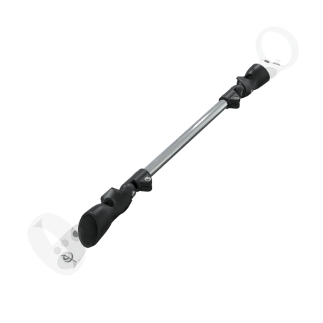 Right view of ProSaber lightsaber and paddle for Meta Quest 1 and Rift S with Chrome Armature and Black Carbon cups