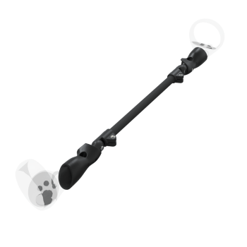 Right view of ProSaber lightsaber and paddle for Meta Quest 2 with Black Carbon Armature and Black Carbon cups