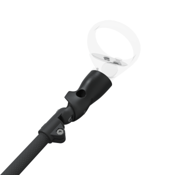 Zoom view of ProSaber lightsaber and paddle for Meta Quest 2 with Black Carbon Armature and Black Carbon cups