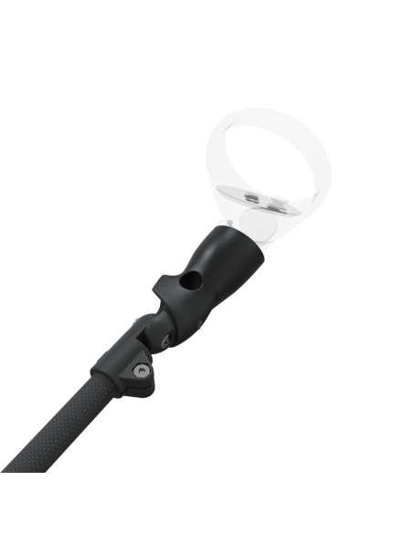 Zoom view of ProSaber lightsaber and paddle for Meta Quest 2 with Black Carbon Armature and Black Carbon cups
