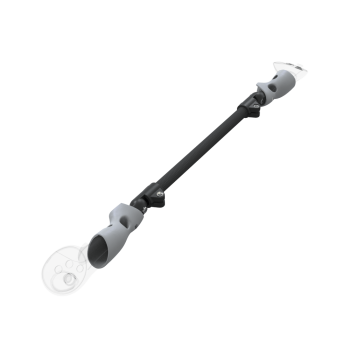 Right view of ProSaber lightsaber and paddle for Meta Quest 3 and Pro with Black Carbon Armature and Grey PLA cups