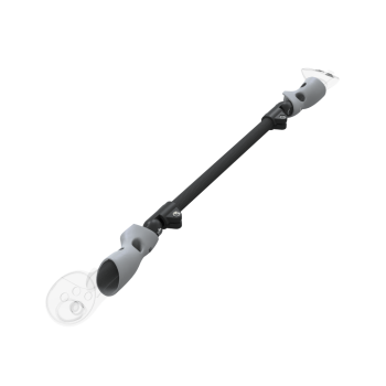 Right view of ProSaber lightsaber and paddle for Meta Quest 3 and Pro with Black Carbon Armature and Grey PLA cups