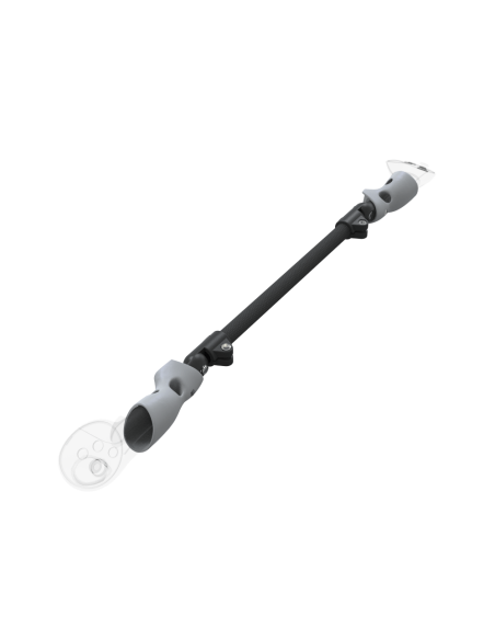 Right view of ProSaber lightsaber and paddle for Meta Quest 3 and Pro with Black Carbon Armature and Grey PLA cups