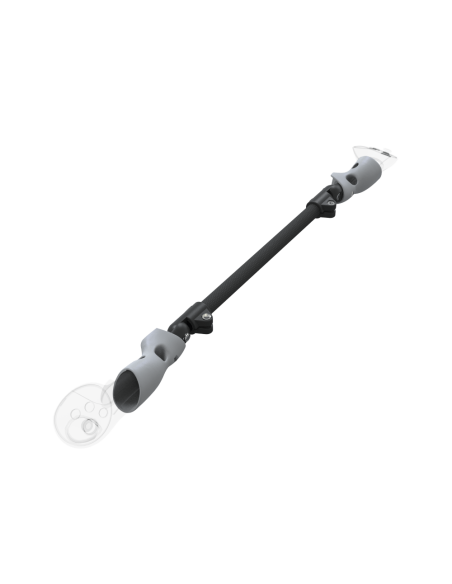Right view of ProSaber lightsaber and paddle for Meta Quest 3 and Pro with Black Carbon Armature and Grey PLA cups