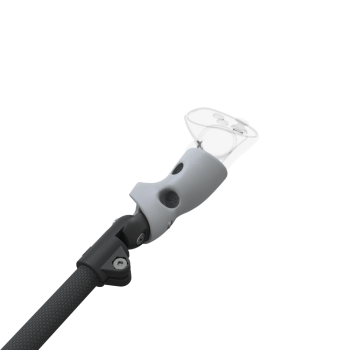 Zoom view of ProSaber lightsaber and paddle for Meta Quest 3 and Pro with Black Carbon Armature and Grey PLA cups