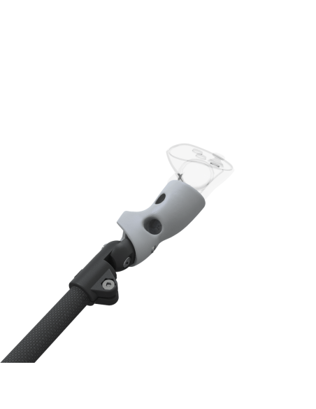 Zoom view of ProSaber lightsaber and paddle for Meta Quest 3 and Pro with Black Carbon Armature and Grey PLA cups