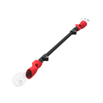Right view of ProSaber lightsaber and paddle for Meta Quest 3 and Pro with Black Carbon Armature and Red PLA cups