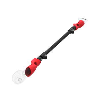 Right view of ProSaber lightsaber and paddle for Meta Quest 3 and Pro with Black Carbon Armature and Red PLA cups