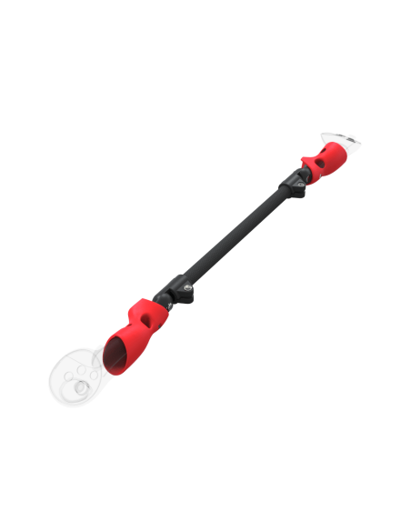 Right view of ProSaber lightsaber and paddle for Meta Quest 3 and Pro with Black Carbon Armature and Red PLA cups