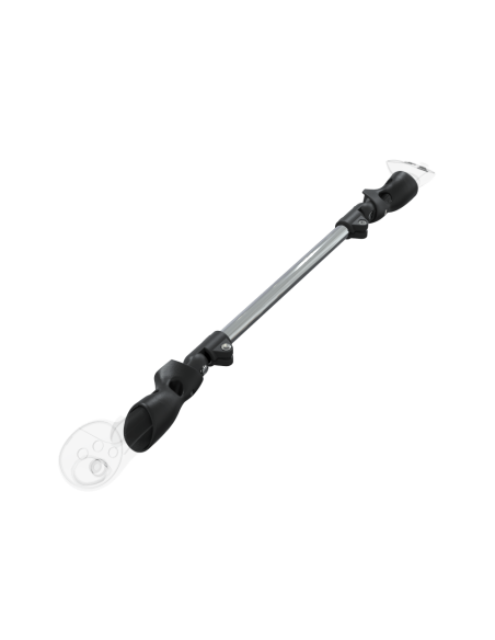 Right view of ProSaber lightsaber and paddle for Meta Quest 3 and Pro with Chrome Armature and Black Carbon cups