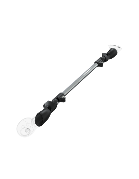 Right view of ProSaber lightsaber and paddle for Meta Quest 3 and Pro with Chrome Armature and Black Carbon cups