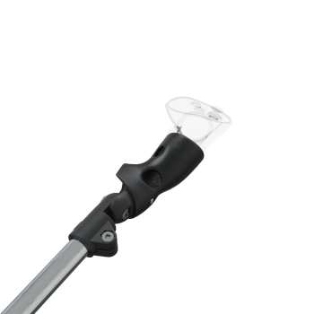 Zoom view of ProSaber lightsaber and paddle for Meta Quest 3 and Pro with Chrome Armature and Black Carbon cups