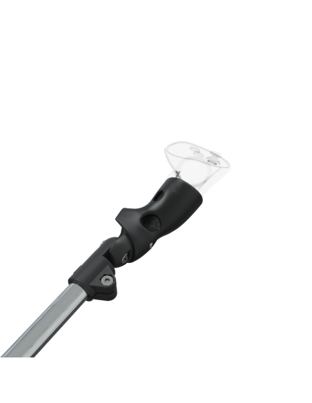 Zoom view of ProSaber lightsaber and paddle for Meta Quest 3 and Pro with Chrome Armature and Black Carbon cups